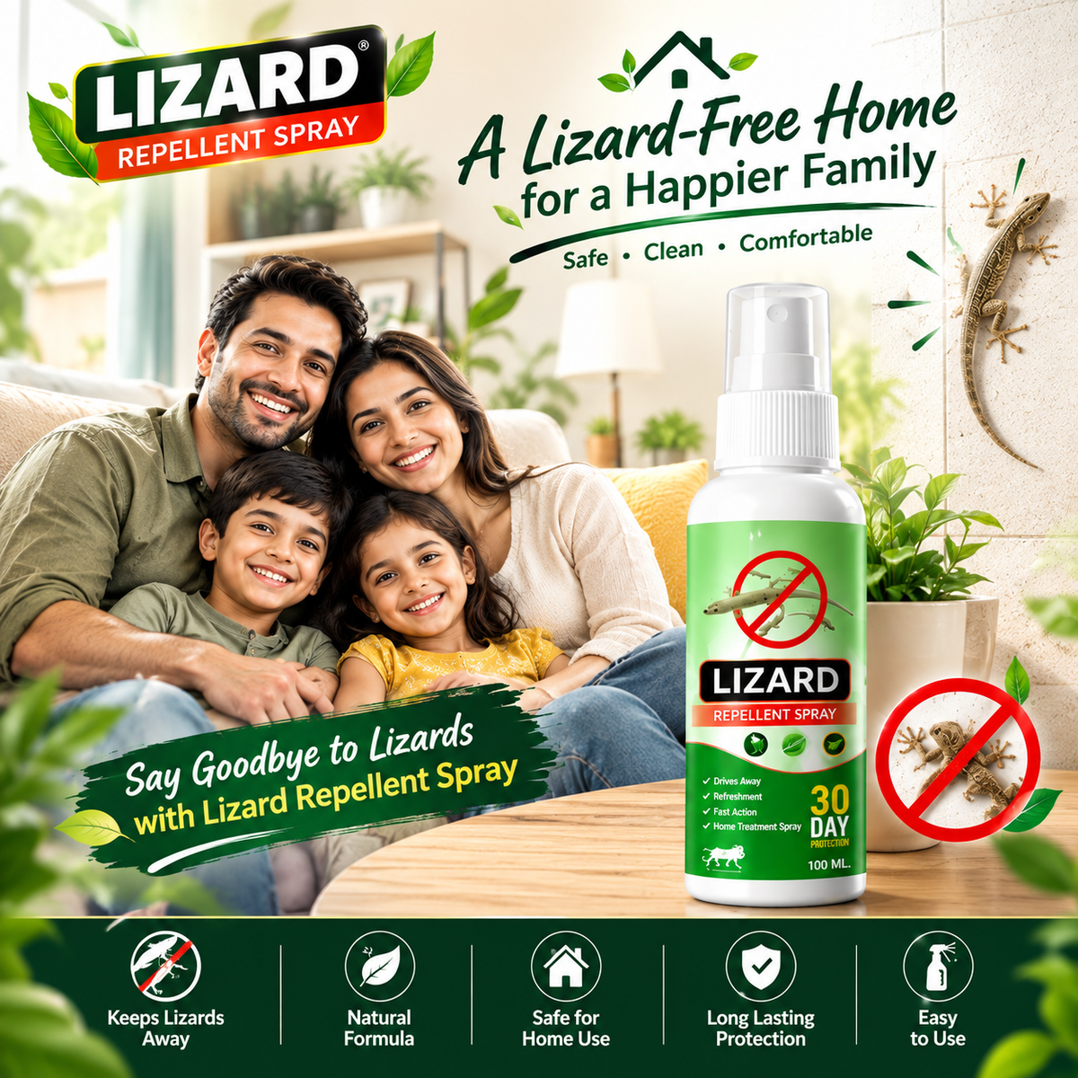 Lizard Repellent Spray – Buy 1 Get 2 Free🎁